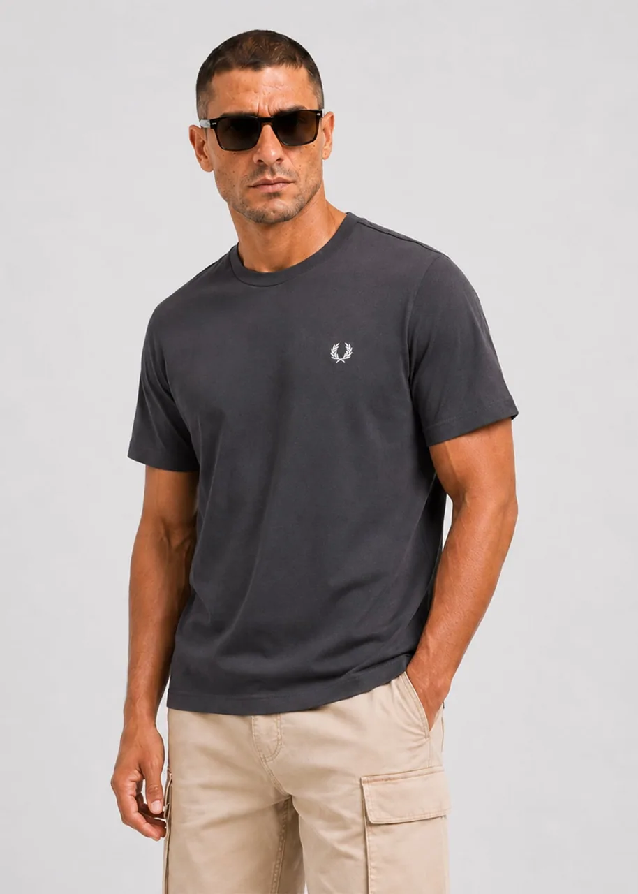 Ansicht 2 von Fred Perry Back print laurel wreath t-shirt - anchor grey