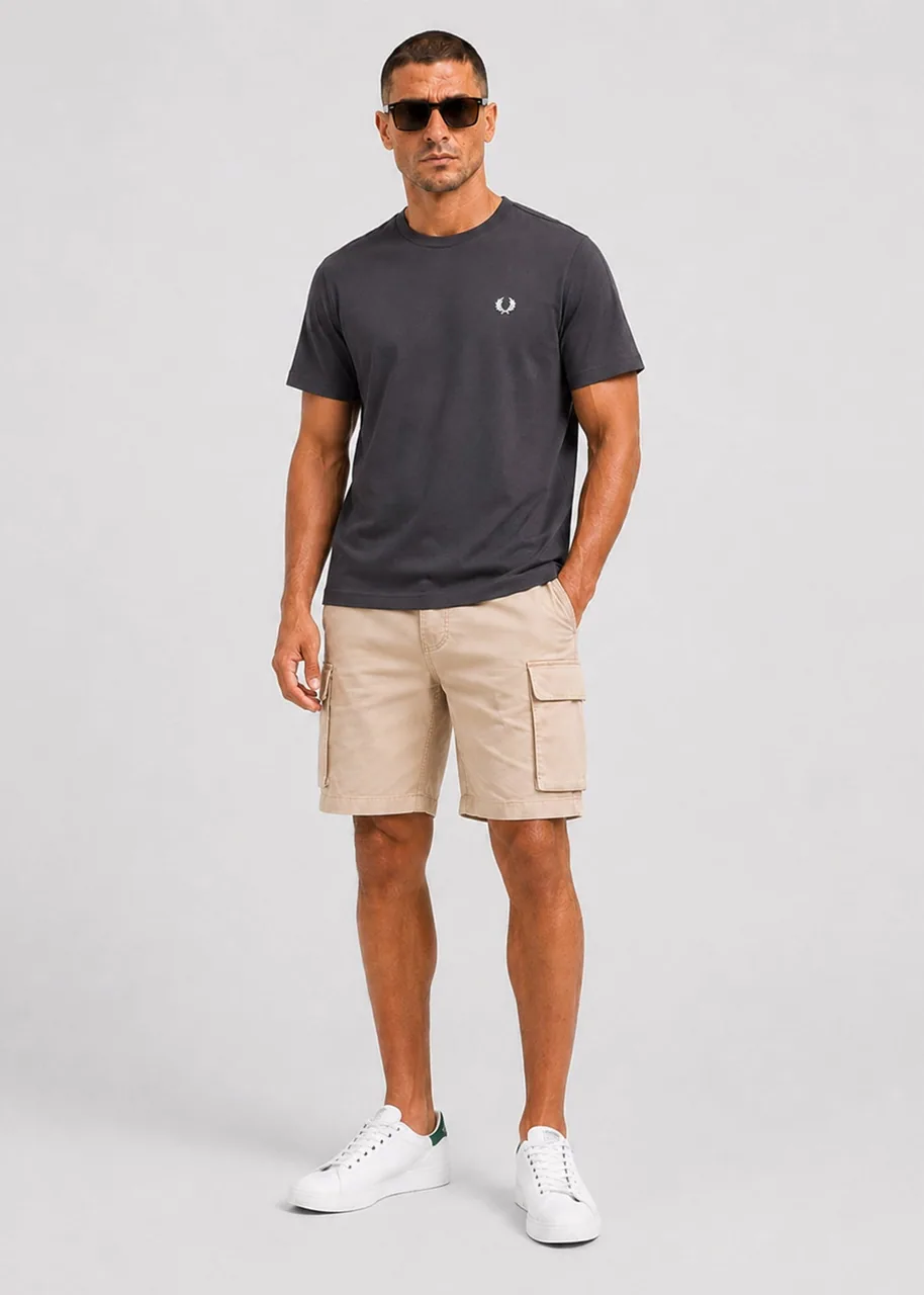 Ansicht 3 von Fred Perry Back print laurel wreath t-shirt - anchor grey