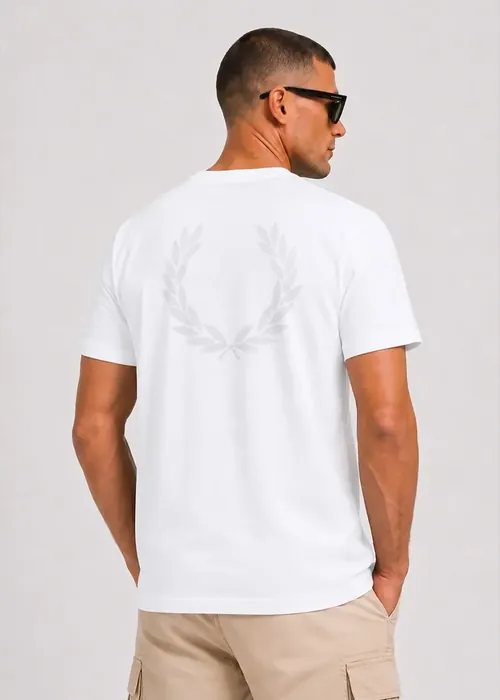 Fred Perry Back print laurel wreath t-shirt - snow white