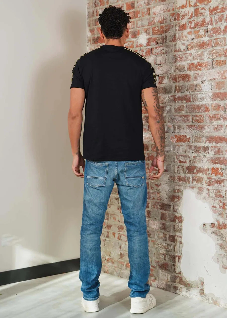 Ansicht 3 von Fred Perry Contrast tape ringer t-shirt - black champagne
