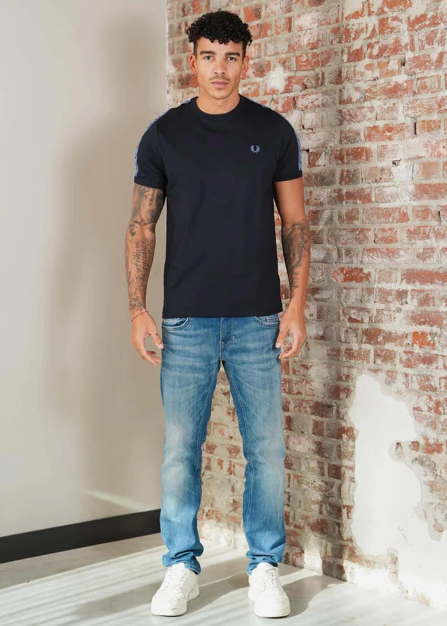 Ansicht 3 von Fred Perry Contrast tape ringer t-shirt - navy ace blue