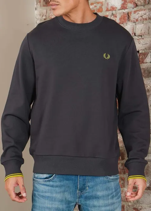Fred Perry Crew neck sweatshirt - Anchor Grey Tennis Blue