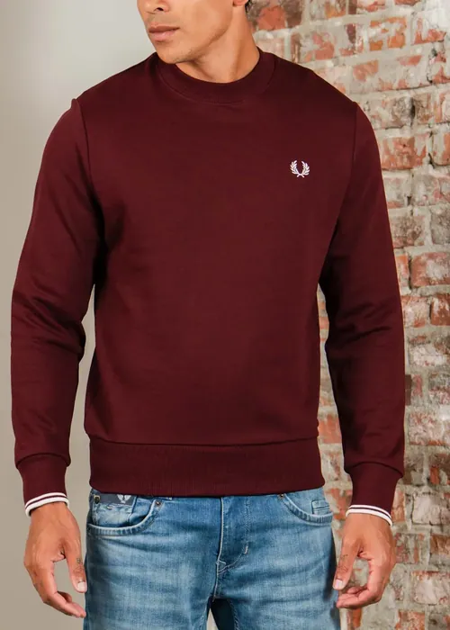 Fred Perry Crew neck sweatshirt - oxblood ecru