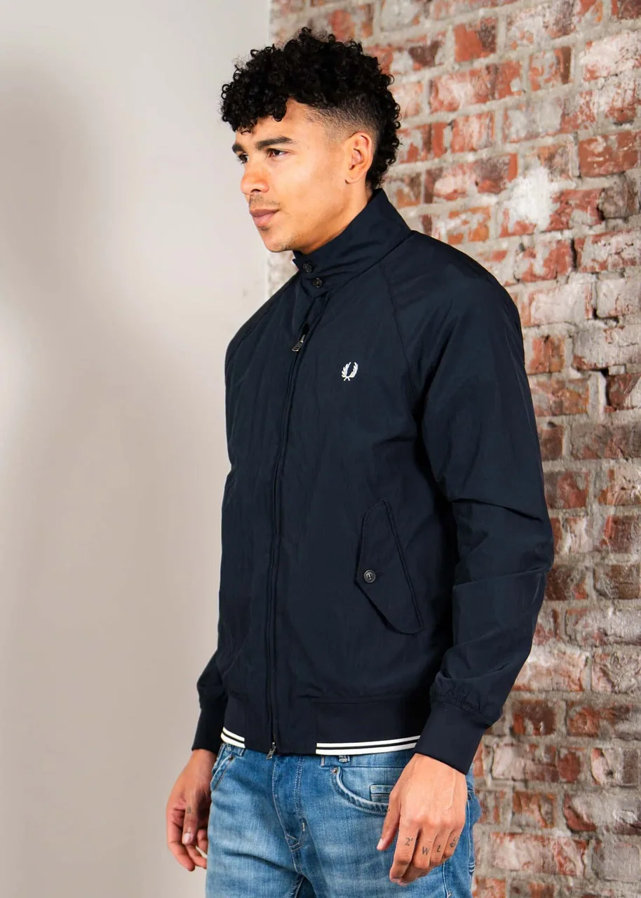 Ansicht 3 von Fred Perry Crinkle harrington jacket - navy