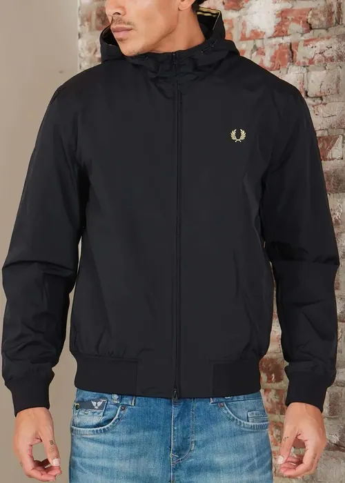 Fred Perry Hooded brentham jacket - black