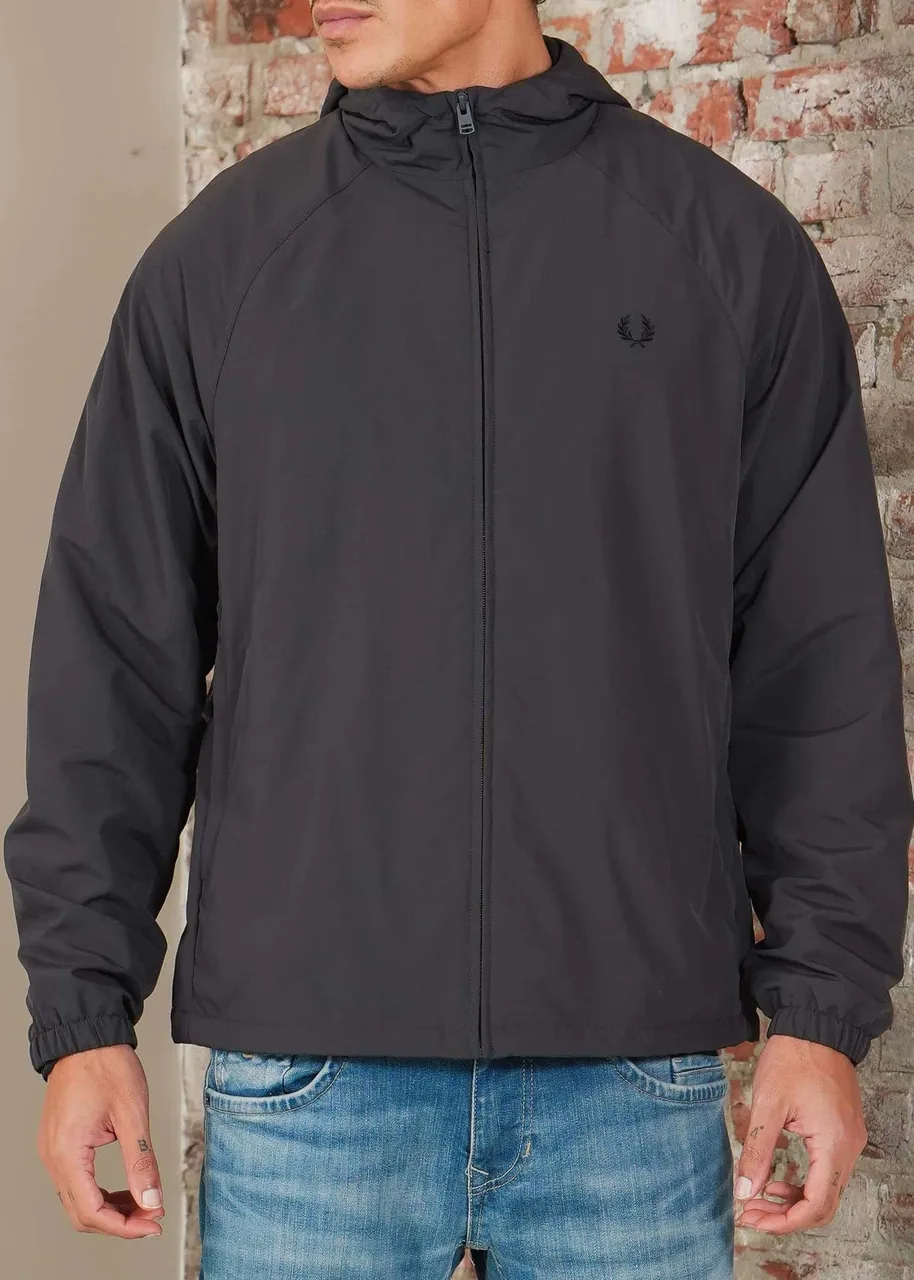 Fred Perry Hooded shell jacket - anchor grey