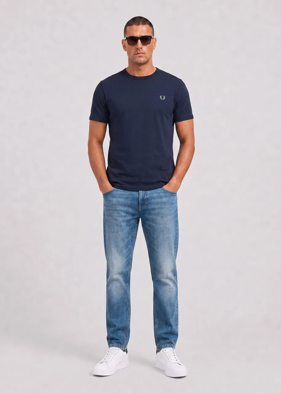 Ansicht 3 von Fred Perry Ringer t-shirt - dark airforce