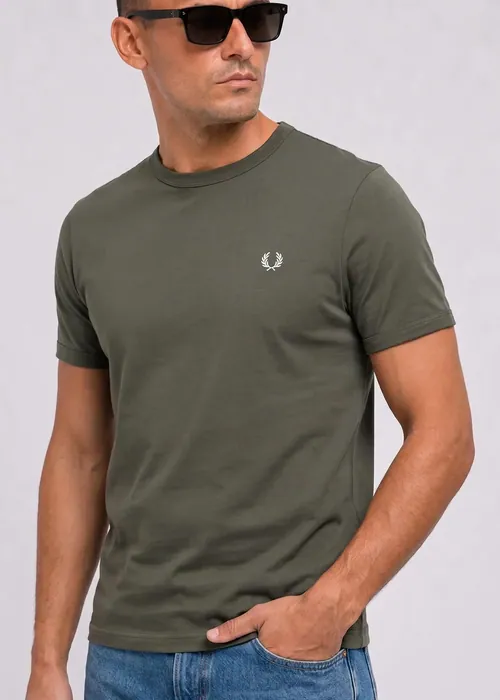 Fred Perry Ringer t-shirt - field green