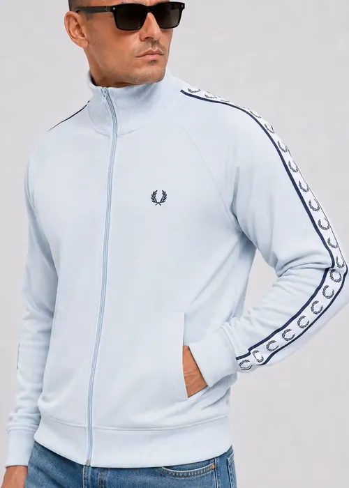 Fred Perry Tape track jacket - dusky blue