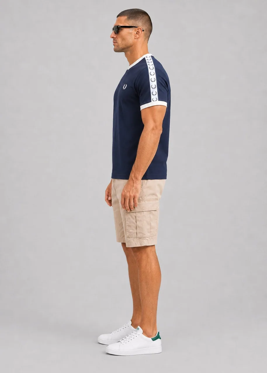 Ansicht 3 von Fred Perry Taped ringer t-shirt - carbon blue