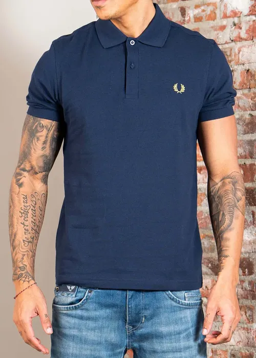 Fred Perry Polo - tennis blue lemon barley