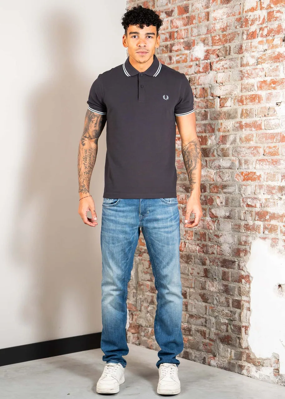 Ansicht 2 von Fred Perry Twin Tipped Polo - anchor grey ecru ball boy blue