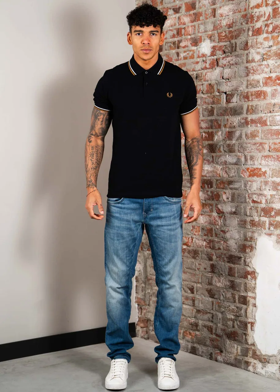Ansicht 2 von Fred Perry Twin Tipped Polo - black PS9