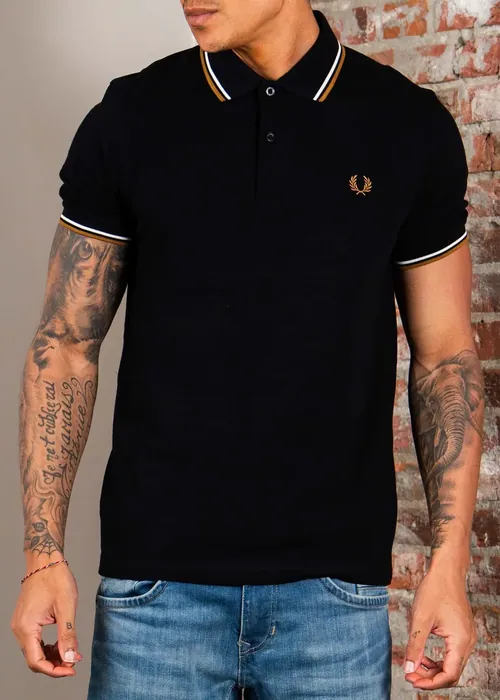 Fred Perry Twin Tipped Polo - black PS9
