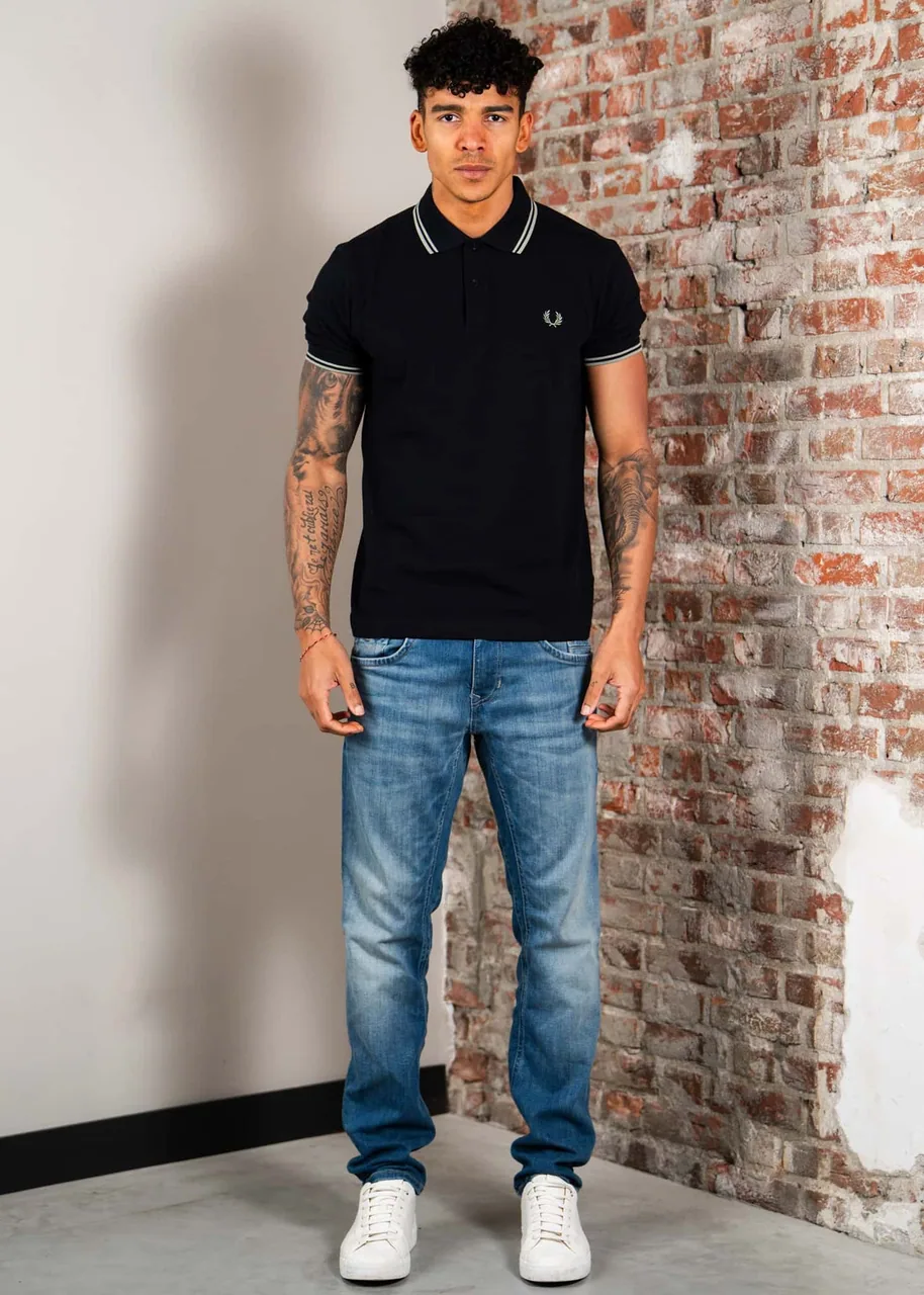 Ansicht 3 von Fred Perry Twin Tipped Polo - navy seagrass