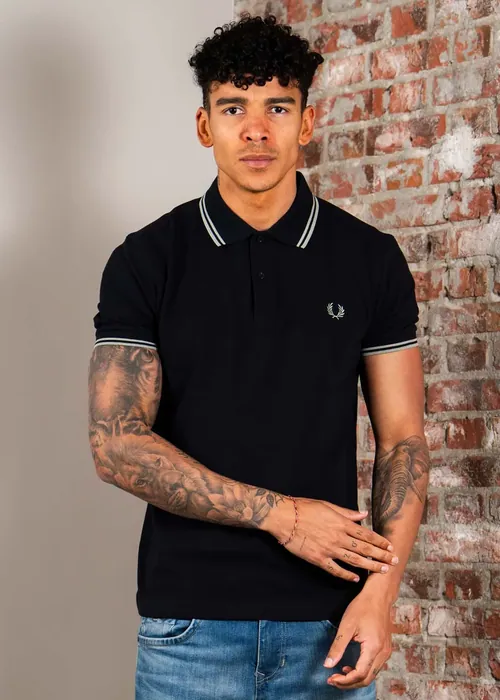 Fred Perry Twin Tipped Polo - navy seagrass