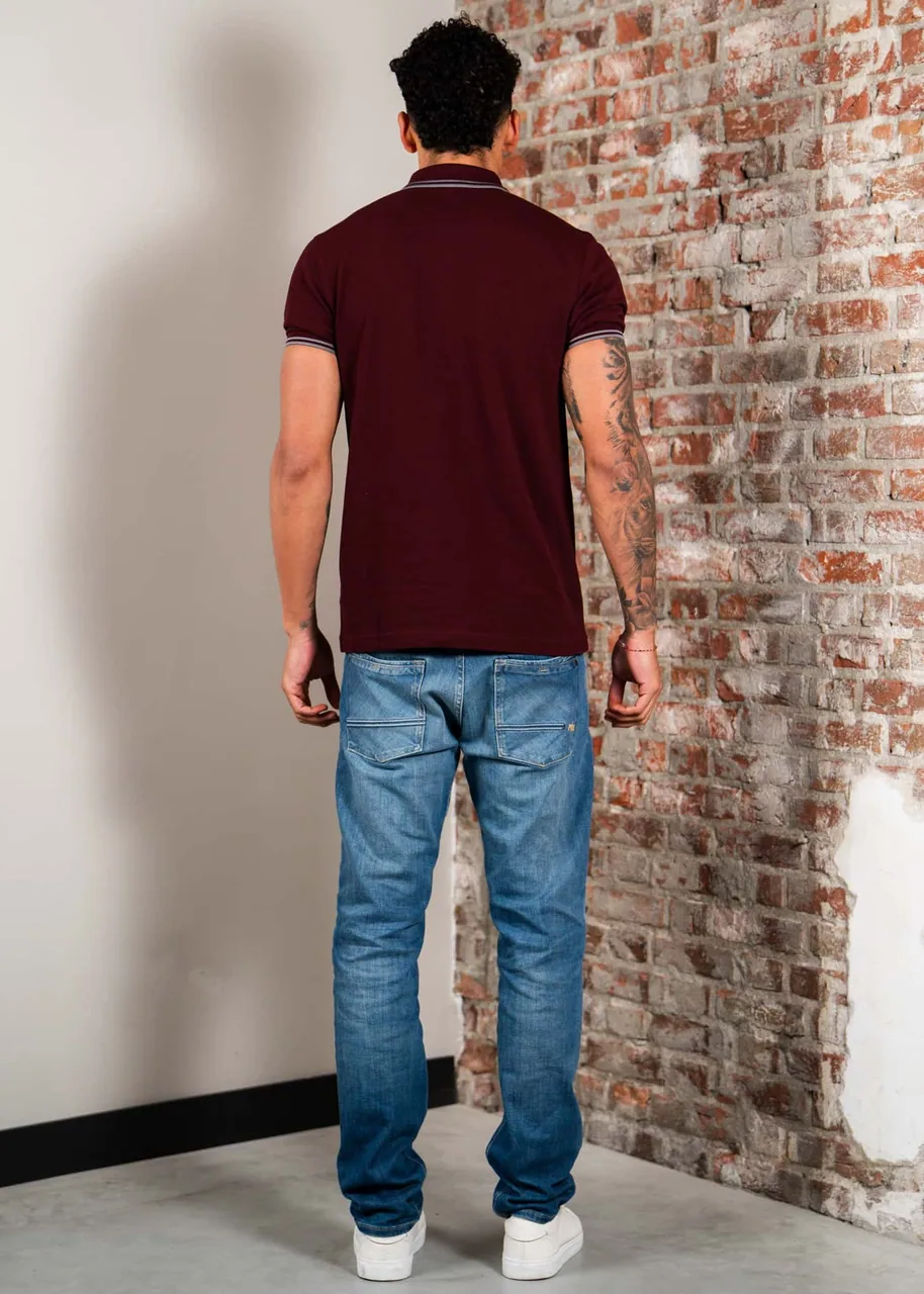 Ansicht 3 von Fred Perry Twin Tipped Polo - oxblood stockport blue