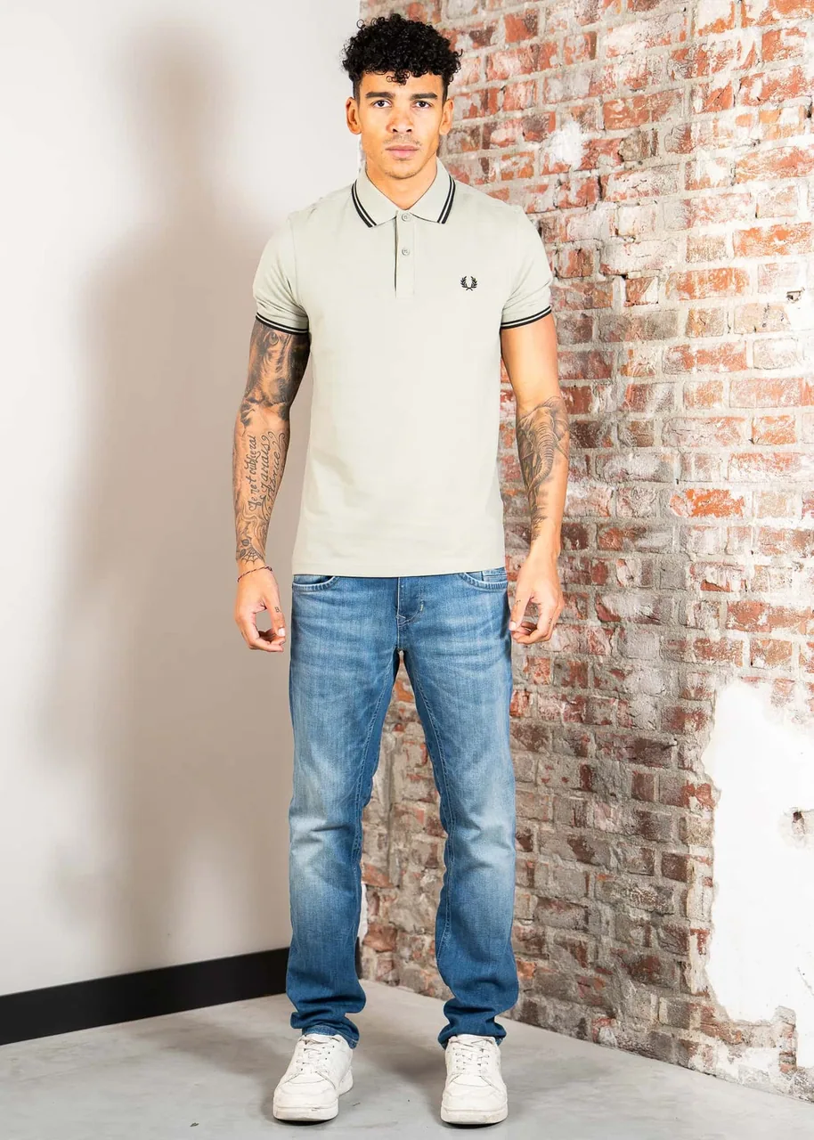 Ansicht 2 von Fred Perry Twin Tipped Polo - seagrass black