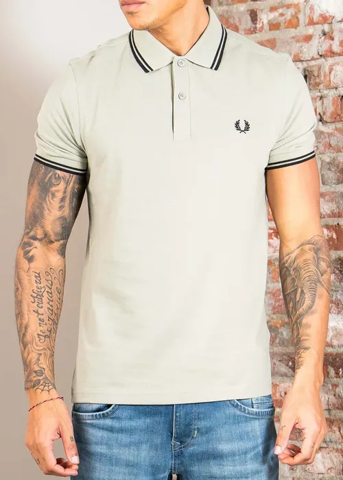 Fred Perry Twin Tipped Polo - seagrass black