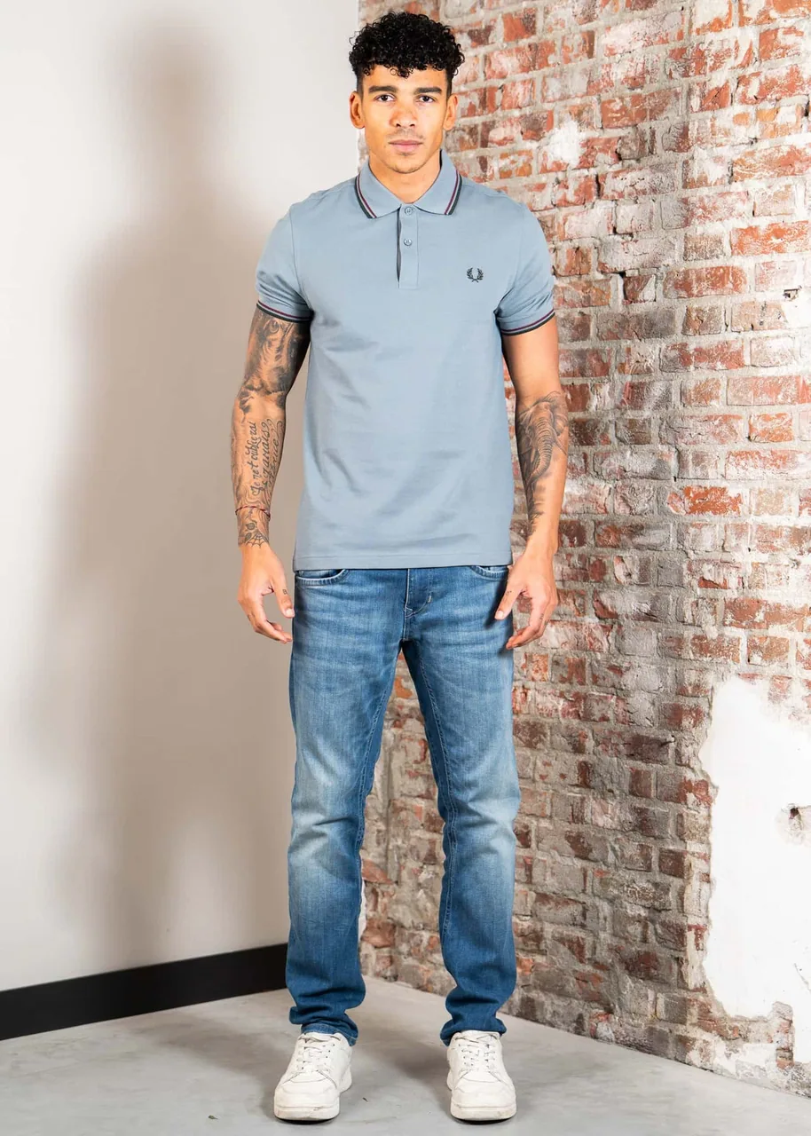 Ansicht 2 von Fred Perry Twin Tipped Polo - stockport blue oxblood grassroots