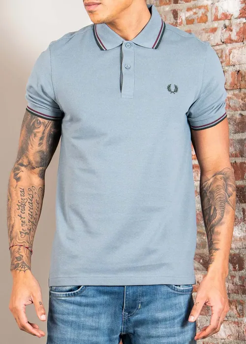 Fred Perry Twin Tipped Polo - stockport blue oxblood grassroots