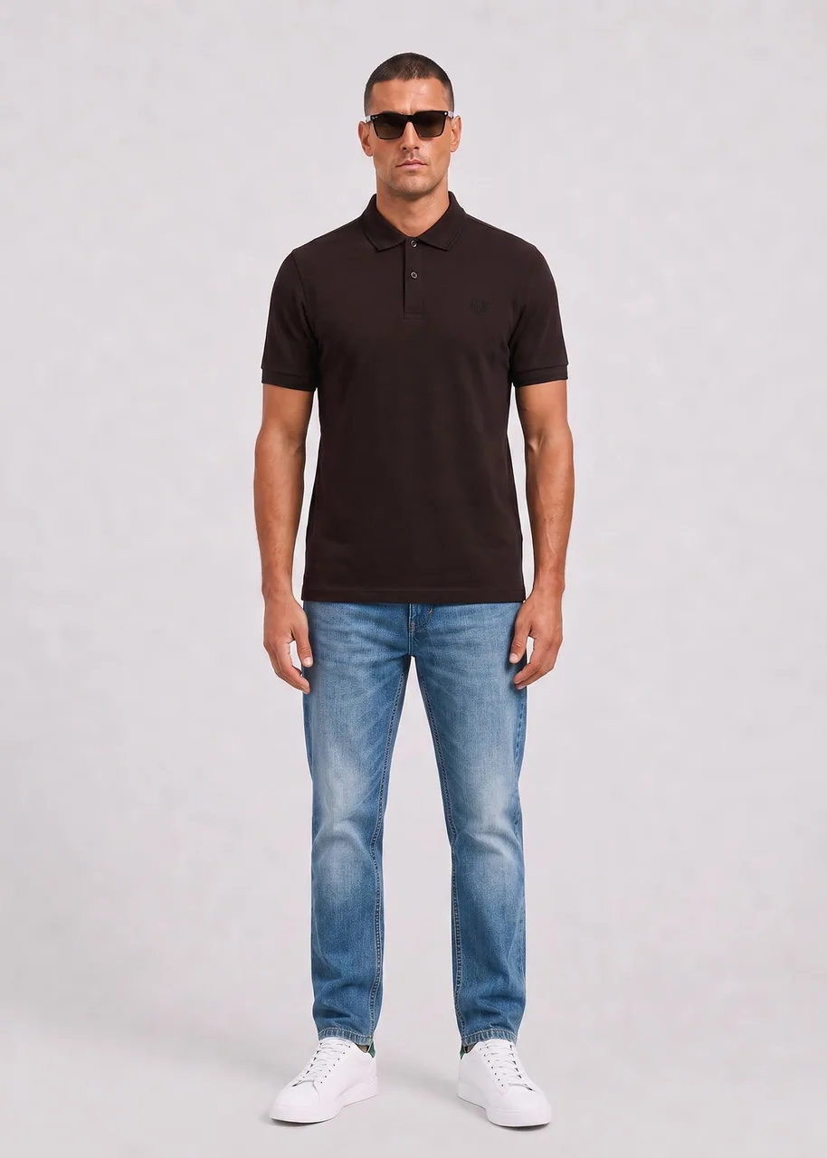 Ansicht 3 von Fred Perry Twin Tipped Polo - rich brown black