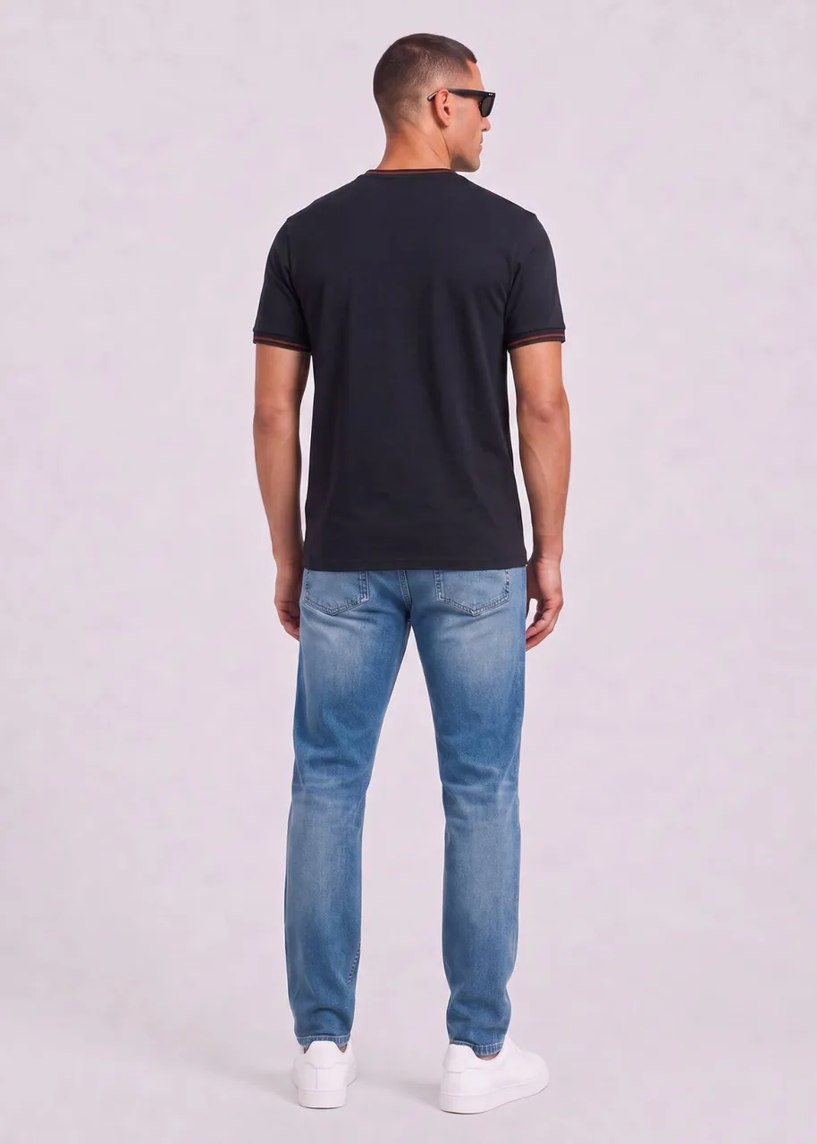 Ansicht 3 von Fred Perry Twin tipped t-shirt - navy brandy rich brown