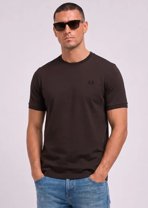 Fred Perry Twin tipped t-shirt - rich brown black